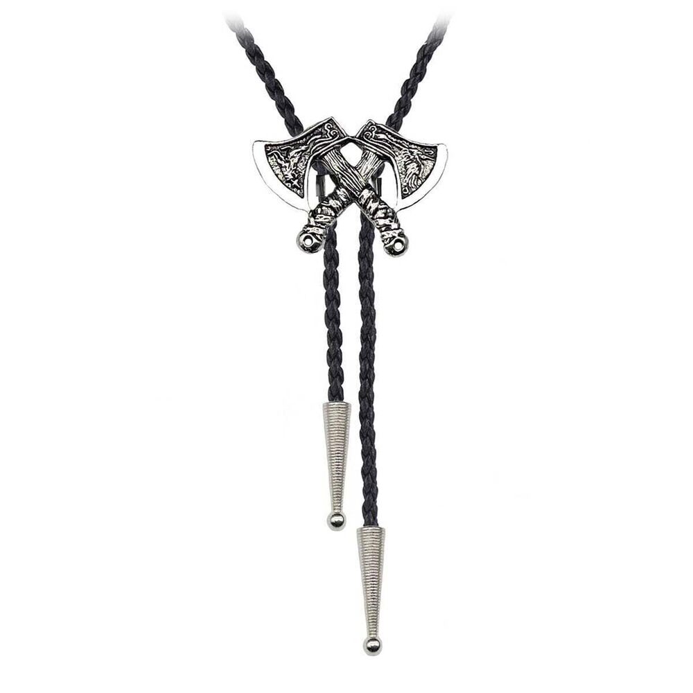 8874 BRBAM Norse Viking Style Bolo Tie Vintage 3D Pendant Western Cowboy